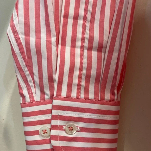 Solemare Shirt Maus and Hoffman Italy Red Stripe Buttondown - Picture 4 of 9